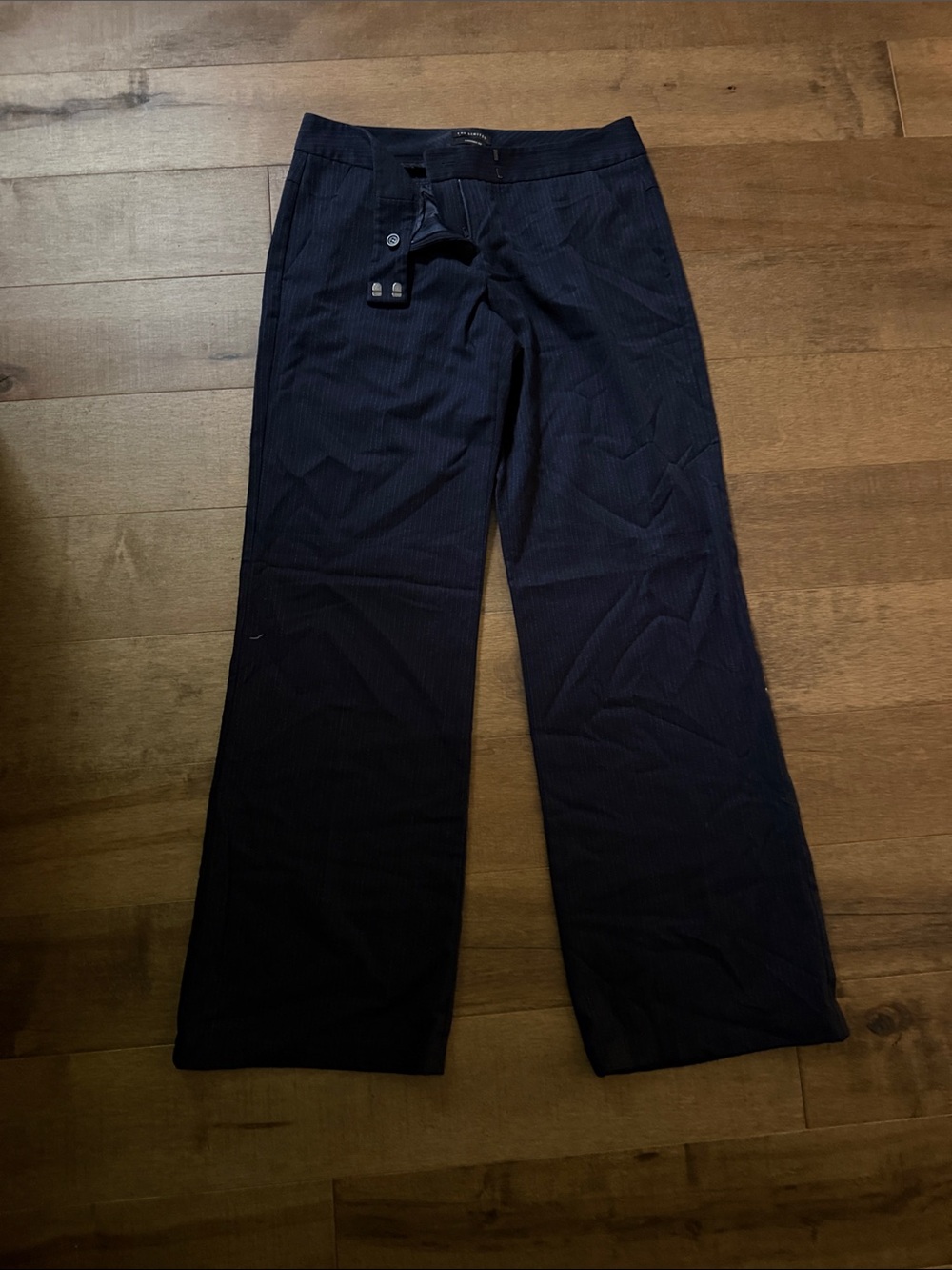 💘The Limited Navy Pinstripe Dress Pants - Straight Leg